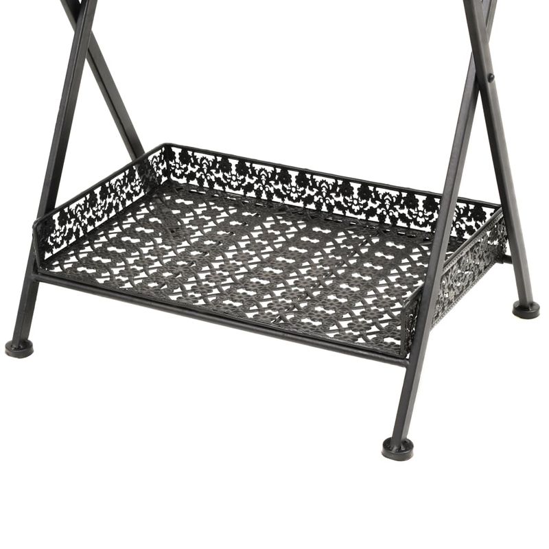 Casa si Gradina - Mobilier - Mese si birouri - Masute de cafea - Masuta de ceai pliabila stil vintage negru 58x35x72 cm metal - Infinity.ro