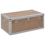 Casa si Gradina - Mobilier - Organizare si depozitare - Cufere si lazi - Lada de depozitare, maro, 91 x 52 x 40 cm, lemn masiv de brad - Infinity.ro
