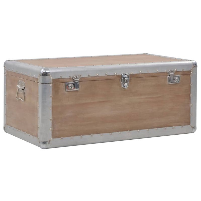 Casa si Gradina - Mobilier - Organizare si depozitare - Cufere si lazi - Lada de depozitare, maro, 91 x 52 x 40 cm, lemn masiv de brad - Infinity.ro