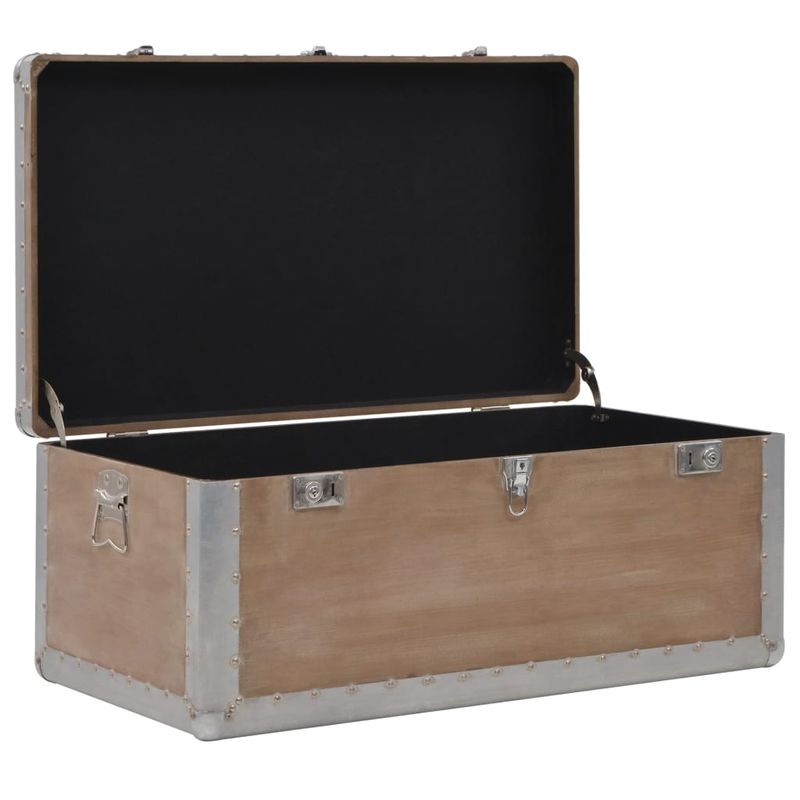 Casa si Gradina - Mobilier - Organizare si depozitare - Cufere si lazi - Lada de depozitare, maro, 91 x 52 x 40 cm, lemn masiv de brad - Infinity.ro