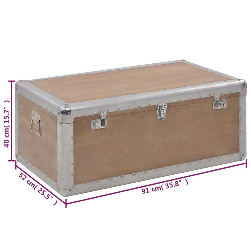 Casa si Gradina - Mobilier - Organizare si depozitare - Cufere si lazi - Lada de depozitare, maro, 91 x 52 x 40 cm, lemn masiv de brad - Infinity.ro