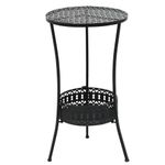 Casa si Gradina - Gradina si terasa - Mobilier exterior - Mese gradina - Masa de bistro, negru, 40 x 70 cm, metal - Infinity.ro