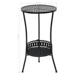 Casa si Gradina - Gradina si terasa - Mobilier exterior - Mese gradina - Masa de bistro, negru, 40 x 70 cm, metal - Infinity.ro