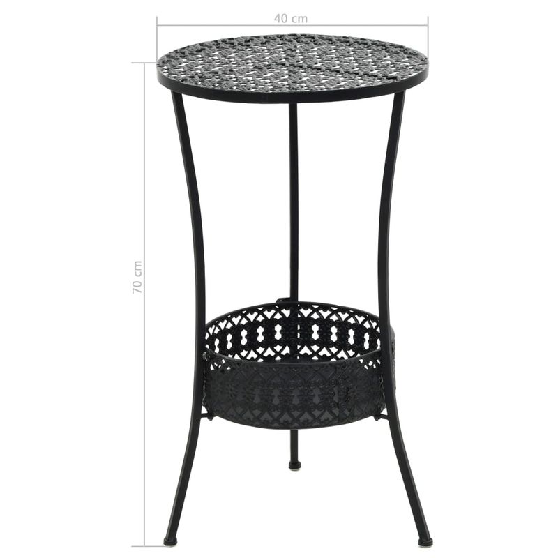 Casa si Gradina - Gradina si terasa - Mobilier exterior - Mese gradina - Masa de bistro, negru, 40 x 70 cm, metal - Infinity.ro