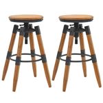Casa si Gradina - Mobilier - Scaune si fotolii - Scaune - Scaune de bar, 2 buc., lemn masiv de brad - Infinity.ro