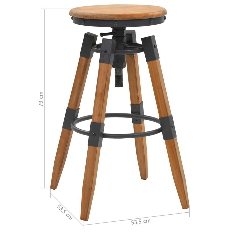 Casa si Gradina - Mobilier - Scaune si fotolii - Scaune - Scaune de bar, 2 buc., lemn masiv de brad - Infinity.ro