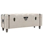Casa si Gradina - Mobilier - Canapele si coltare - Banchete - Set banca depozitare 3 buc, lemn masiv si otel, 112x37x45 cm - Infinity.ro