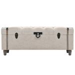 Casa si Gradina - Mobilier - Canapele si coltare - Banchete - Set banca depozitare 3 buc, lemn masiv si otel, 112x37x45 cm - Infinity.ro