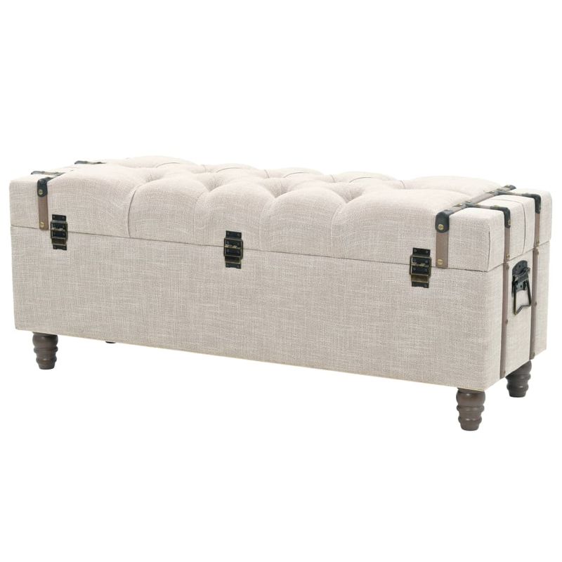 Casa si Gradina - Mobilier - Canapele si coltare - Banchete - Set banca depozitare 3 buc, lemn masiv si otel, 112x37x45 cm - Infinity.ro