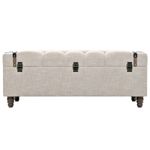 Casa si Gradina - Mobilier - Canapele si coltare - Banchete - Set banca depozitare 3 buc, lemn masiv si otel, 112x37x45 cm - Infinity.ro