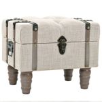 Casa si Gradina - Mobilier - Canapele si coltare - Banchete - Set banca depozitare 3 buc, lemn masiv si otel, 112x37x45 cm - Infinity.ro