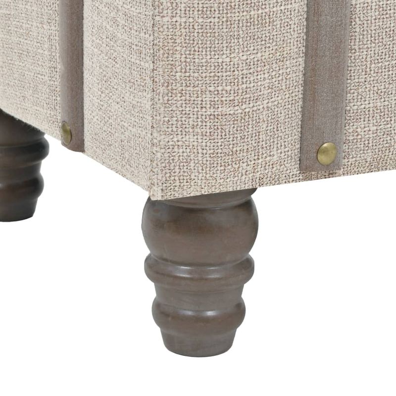 Casa si Gradina - Mobilier - Canapele si coltare - Banchete - Set banca depozitare 3 buc, lemn masiv si otel, 112x37x45 cm - Infinity.ro