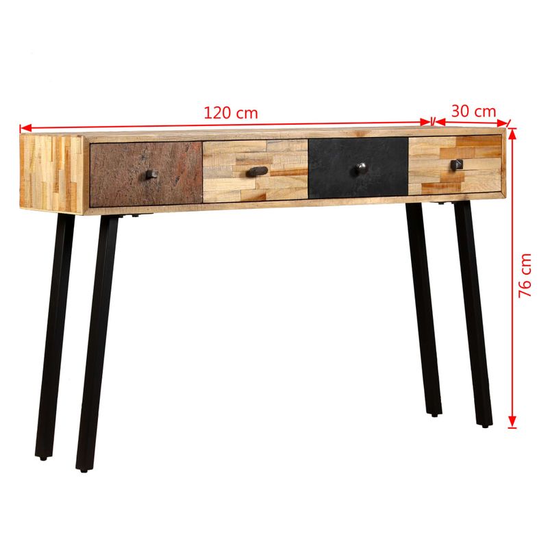 Casa si Gradina - Mobilier - Comode si corpuri - Console - Masa consola Lemn masiv de tec reciclat 120x30x76 cm - Infinity.ro
