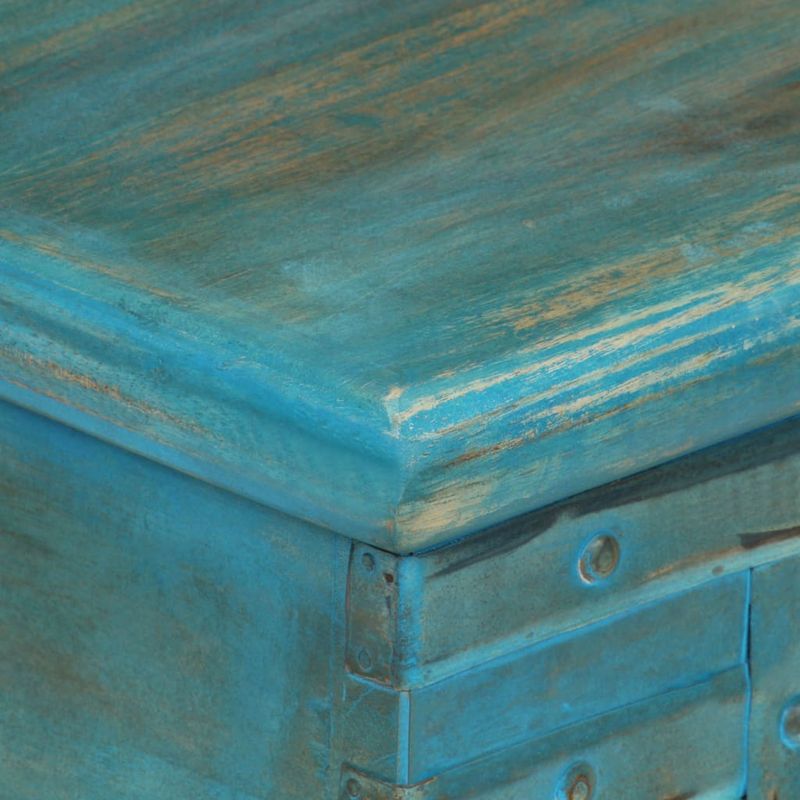 Casa si Gradina - Mobilier - Organizare si depozitare - Cufere si lazi - Cufar de depozitare, lemn masiv de mango, albastru 100x40x41 cm - Infinity.ro