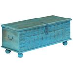 Casa si Gradina - Mobilier - Organizare si depozitare - Cufere si lazi - Cufar de depozitare, lemn masiv de mango, albastru 100x40x41 cm - Infinity.ro