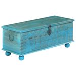 Casa si Gradina - Mobilier - Organizare si depozitare - Cufere si lazi - Cufar de depozitare, lemn masiv de mango, albastru 100x40x41 cm - Infinity.ro
