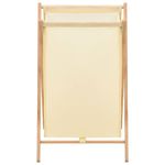 Market - Spalare si intretinere rufe - Uscatoare de rufe si accesorii - Cos de rufe, bej, lemn cedru si material textil, 42x41x64 cm - Infinity.ro