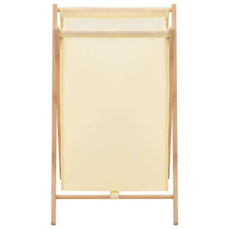 Market - Spalare si intretinere rufe - Uscatoare de rufe si accesorii - Cos de rufe, bej, lemn cedru si material textil, 42x41x64 cm - Infinity.ro
