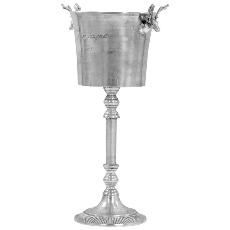 Casa si Gradina - Bucatarie si vesela - Accesorii bar - Frapiere si clesti gheata - Frapiera sampanie, argintiu, 39 x 29 x 71 cm, aluminiu - Infinity.ro
