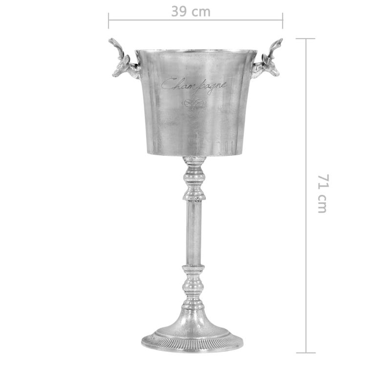 Casa si Gradina - Bucatarie si vesela - Accesorii bar - Frapiere si clesti gheata - Frapiera sampanie, argintiu, 39 x 29 x 71 cm, aluminiu - Infinity.ro