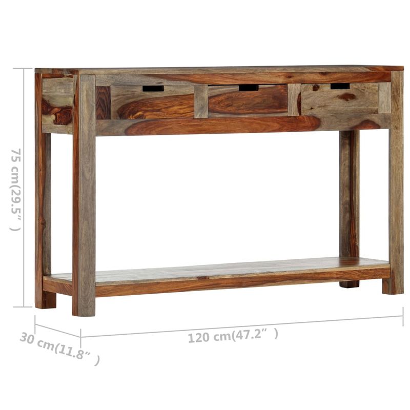 Casa si Gradina - Mobilier - Comode si corpuri - Console - Masa consola cu 3 sertare, 120x30x75 cm, lemn masiv de acacia - Infinity.ro