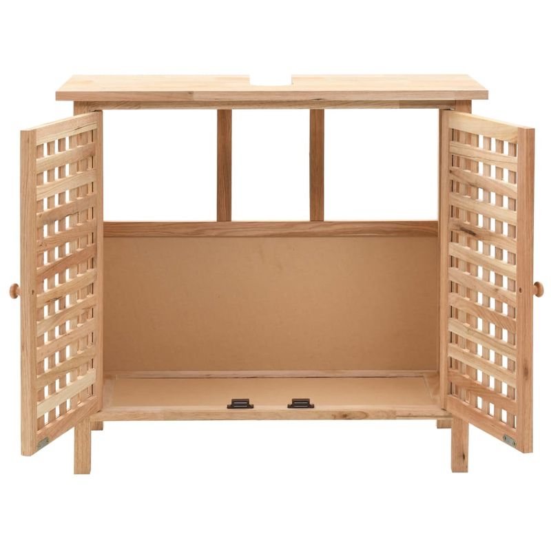 Casa si Gradina - Mobilier - Mobilier baie - Comode baie - Dulap de chiuveta, lemn masiv de nuc, 66 x 29 x 61 cm - Infinity.ro