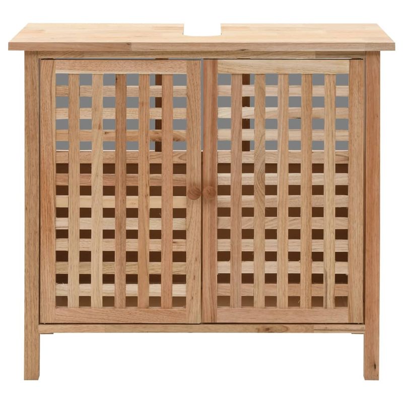 Casa si Gradina - Mobilier - Mobilier baie - Comode baie - Dulap de chiuveta, lemn masiv de nuc, 66 x 29 x 61 cm - Infinity.ro