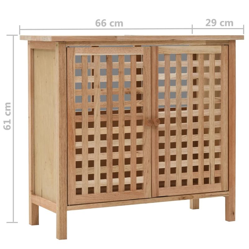 Casa si Gradina - Mobilier - Mobilier baie - Comode baie - Dulap de chiuveta, lemn masiv de nuc, 66 x 29 x 61 cm - Infinity.ro