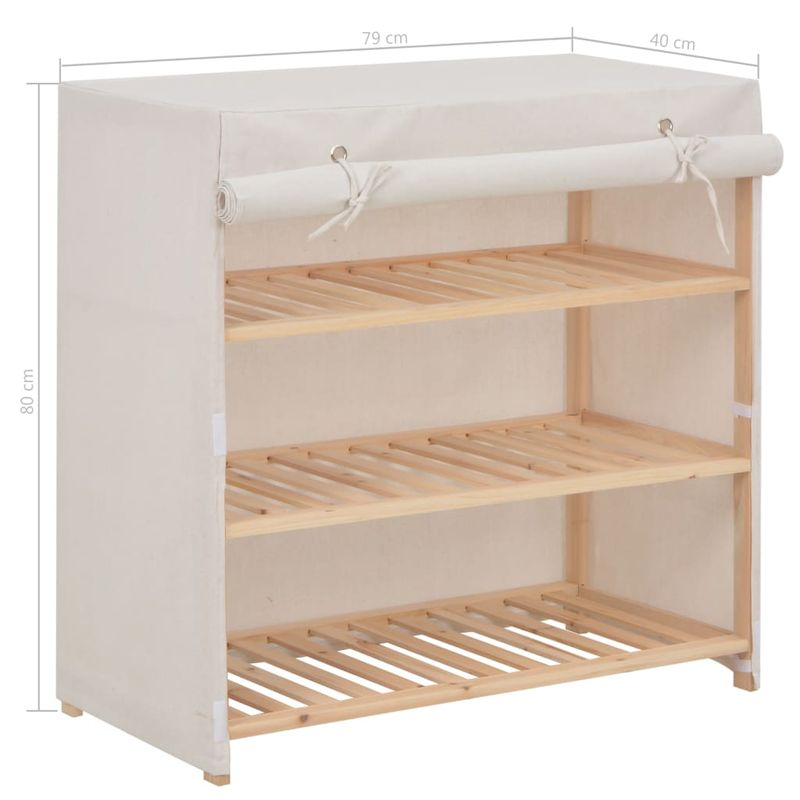 Casa si Gradina - Mobilier - Organizare si depozitare - Organizator incaltaminte - Pantofar cu husa, alb, 79 x 40 x 80 cm, material textil - Infinity.ro