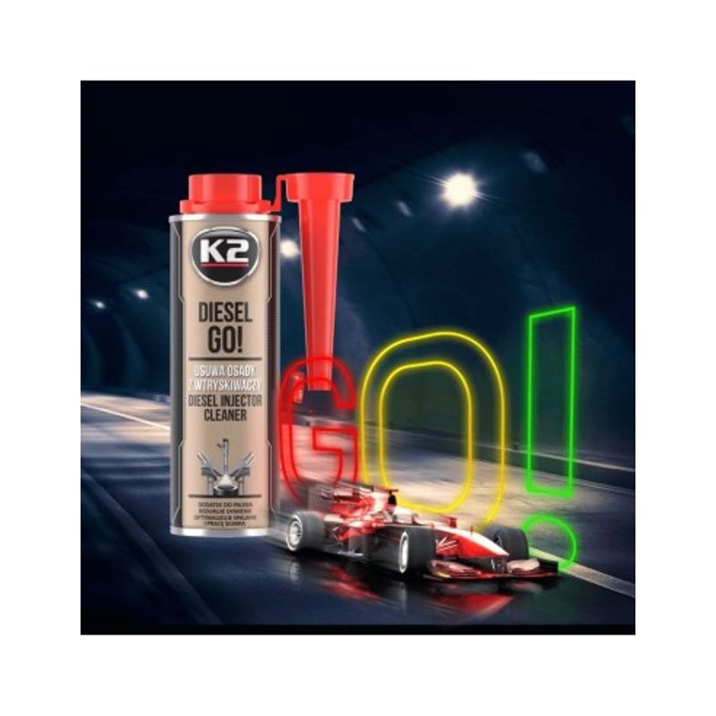 Auto si Moto - Piese auto si accesorii - Interior auto - Accesorii interior - Aditiv Motorina, Curatare si Protectie Injectoare K2 Diesel Go!, 250ml - Infinity.ro
