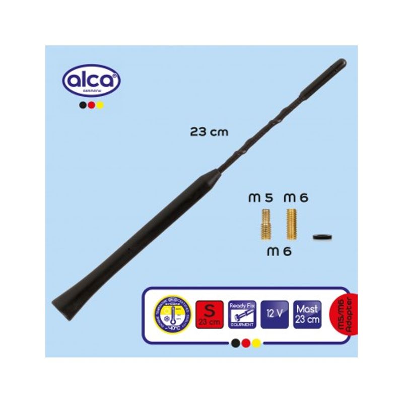 Auto si Moto - Electronice auto - Accesorii electronice auto - Antena Auto Exterior Universala Neagra 23CM Cu 2 Adaptoare (5-6MM) - Infinity.ro