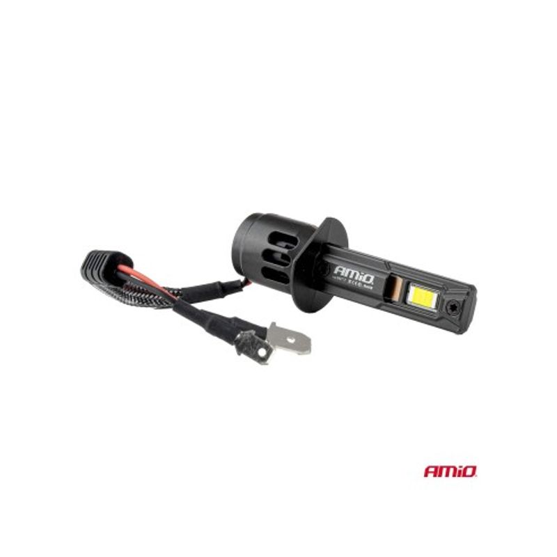 Auto si Moto - Piese auto si accesorii - Caroserie - Faruri, stopuri si proiectoare - Set 2 leduri auto H1 Canbus, 68W, 7646Lm, 6000k, 12V-24V, Amio - Infinity.ro