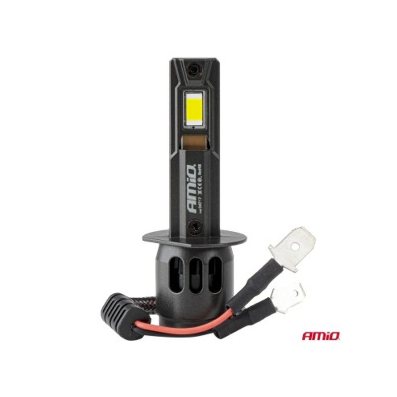 Auto si Moto - Piese auto si accesorii - Caroserie - Faruri, stopuri si proiectoare - Set 2 leduri auto H1 Canbus, 68W, 7646Lm, 6000k, 12V-24V, Amio - Infinity.ro