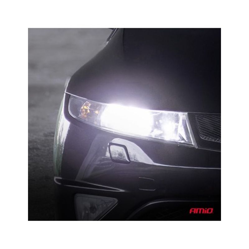 Auto si Moto - Piese auto si accesorii - Caroserie - Faruri, stopuri si proiectoare - Set 2 leduri auto H1 Canbus, 68W, 7646Lm, 6000k, 12V-24V, Amio - Infinity.ro