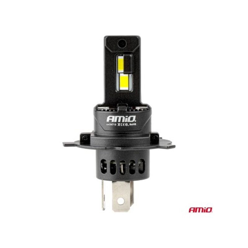 Auto si Moto - Piese auto si accesorii - Caroserie - Faruri, stopuri si proiectoare - Set 2 leduri auto H4 Canbus, 68W, 7646Lm, 6000k, 12V-24V, Amio - Infinity.ro