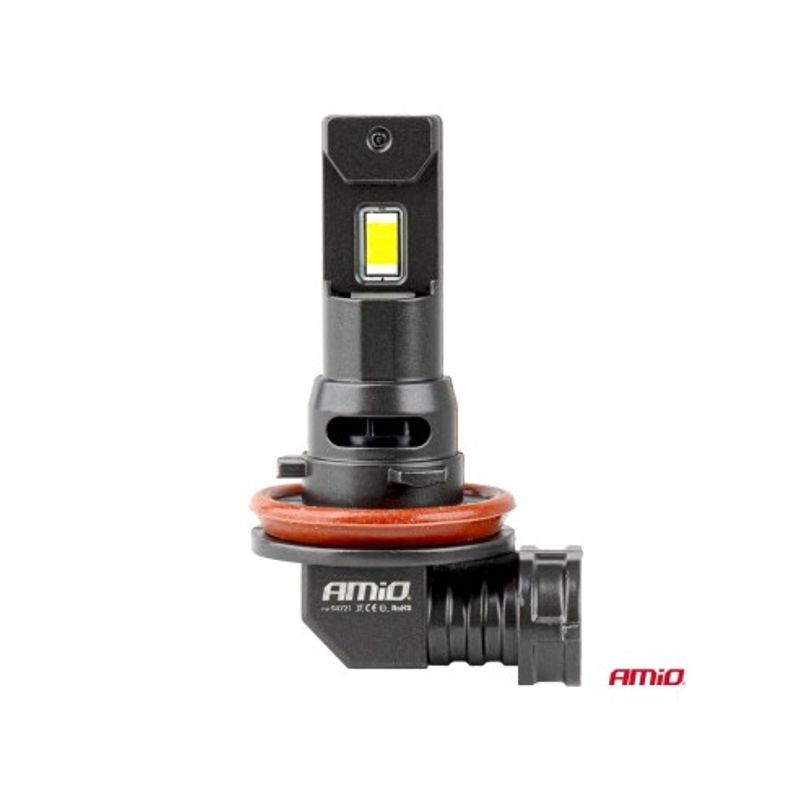 Auto si Moto - Piese auto si accesorii - Caroserie - Faruri, stopuri si proiectoare - Set 2 leduri auto H8, H9, H11, H16 Canbus, 68W, 7646Lm, 6000k, 12V-24V, Amio - Infinity.ro