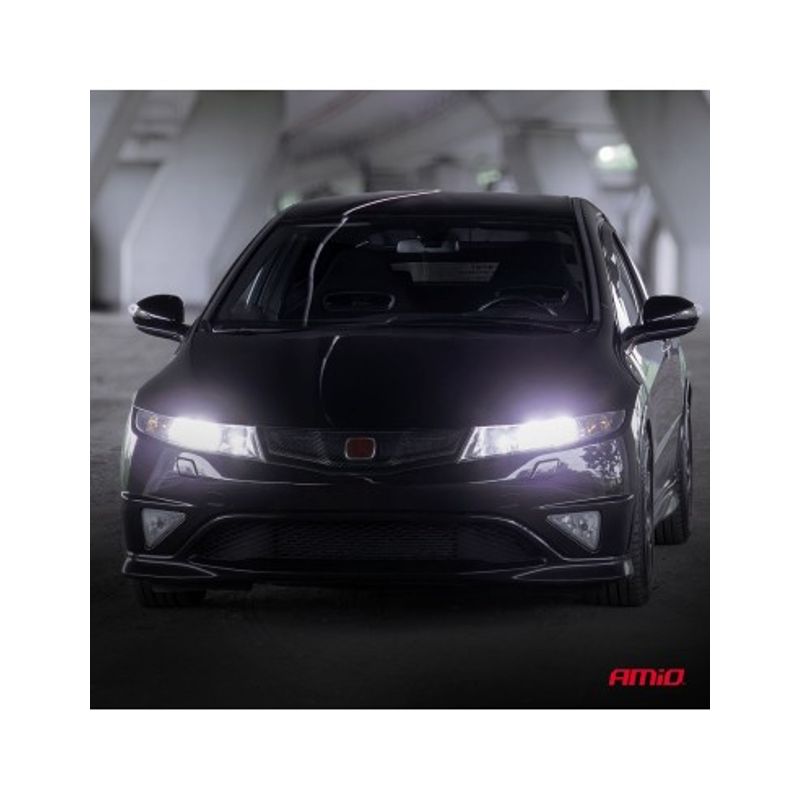 Auto si Moto - Piese auto si accesorii - Caroserie - Faruri, stopuri si proiectoare - Set 2 leduri auto H8, H9, H11, H16 Canbus, 68W, 7646Lm, 6000k, 12V-24V, Amio - Infinity.ro