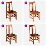 Casa si Gradina - Mobilier - Scaune si fotolii - Scaune - Scaune de bucatarie, 4 buc., lemn masiv - Infinity.ro