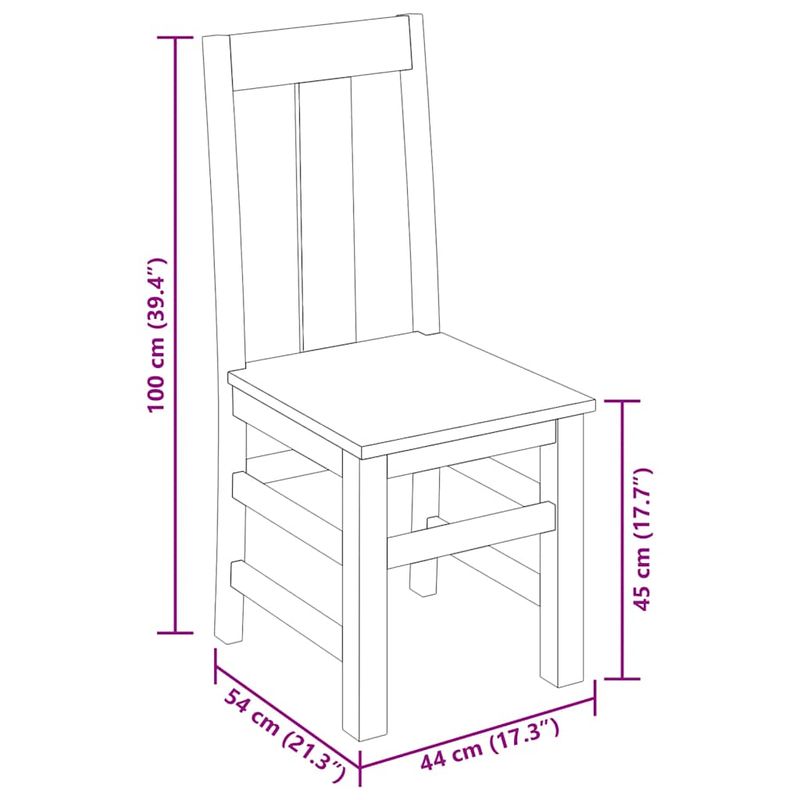 Casa si Gradina - Mobilier - Scaune si fotolii - Scaune - Scaune de bucatarie, 4 buc., lemn masiv - Infinity.ro