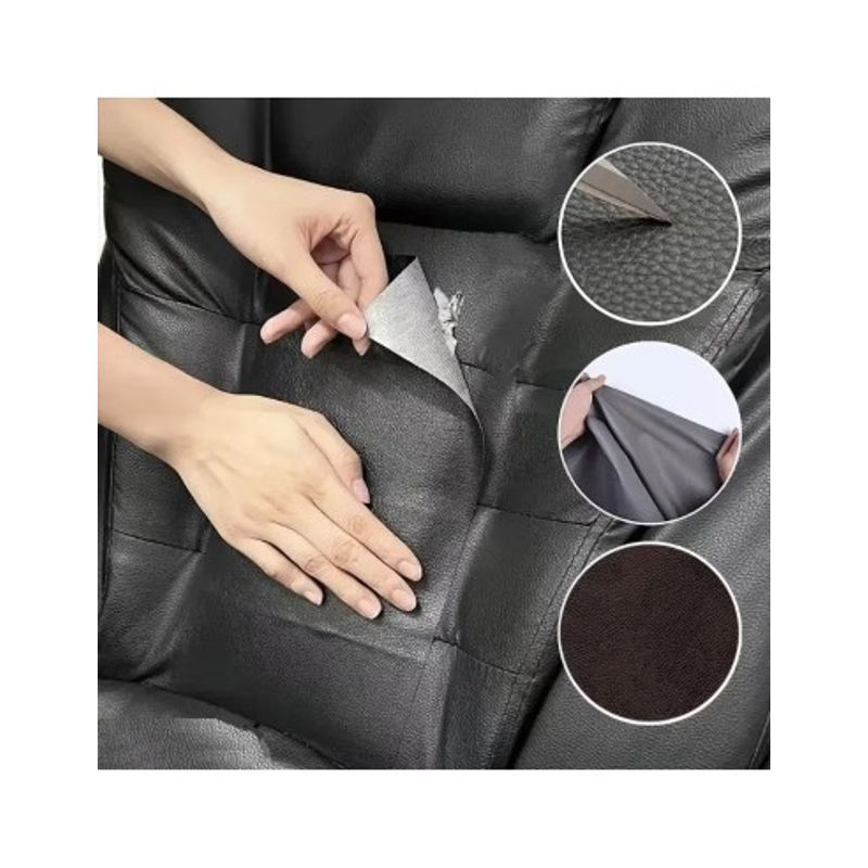 Auto si Moto - Piese auto si accesorii - Piese auto - Tuning - Material Imitatie Piele Autoadeziv 150x100cm, Gri - Infinity.ro