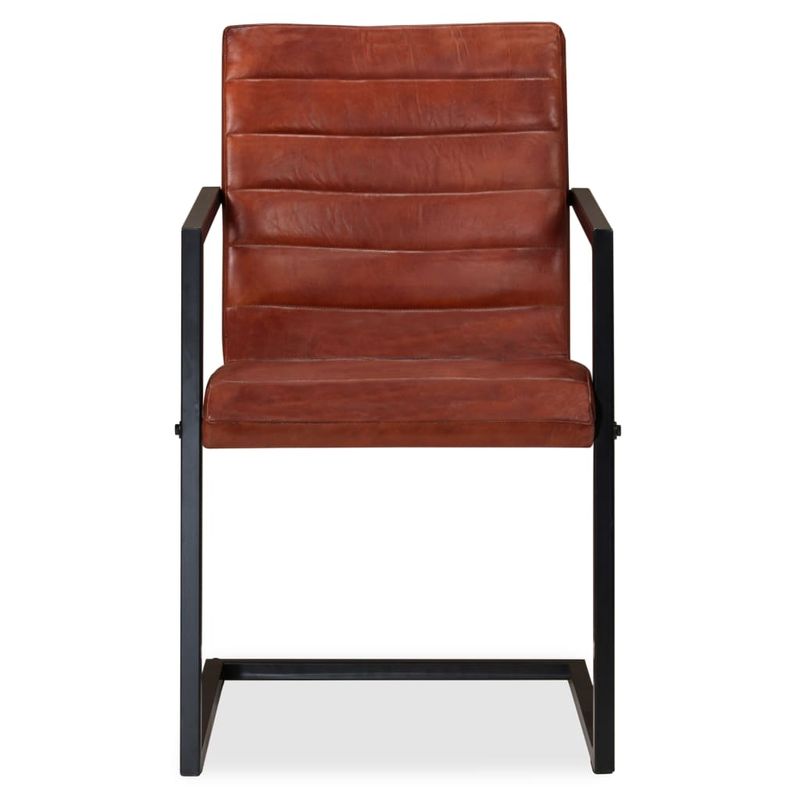 Casa si Gradina - Mobilier - Scaune si fotolii - Scaune - Scaune de bucatarie, 4 buc., maro, piele naturala - Infinity.ro