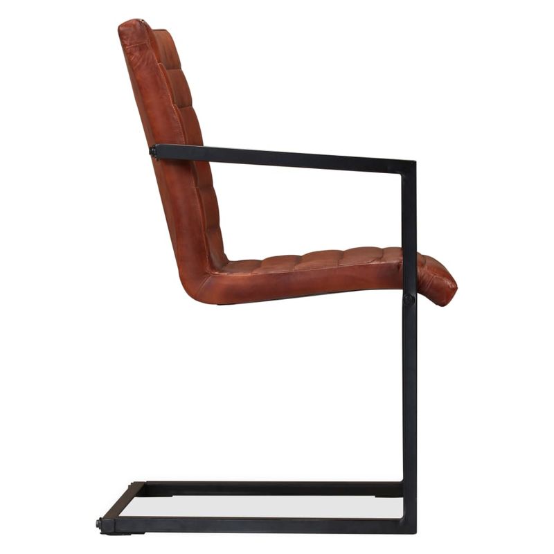 Casa si Gradina - Mobilier - Scaune si fotolii - Scaune - Scaune de bucatarie, 4 buc., maro, piele naturala - Infinity.ro