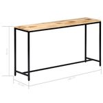 Casa si Gradina - Mobilier - Comode si corpuri - Console - Masa consola, 140 x 35 x 76 cm, lemn masiv de mango nefinisat - Infinity.ro