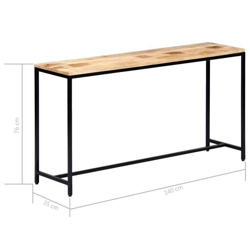 Casa si Gradina - Mobilier - Comode si corpuri - Console - Masa consola, 140 x 35 x 76 cm, lemn masiv de mango nefinisat - Infinity.ro
