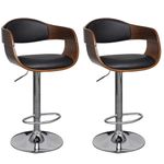 Casa si Gradina - Mobilier - Scaune si fotolii - Scaune - Scaune de bar, 2 buc., lemn curbat si piele ecologica - Infinity.ro