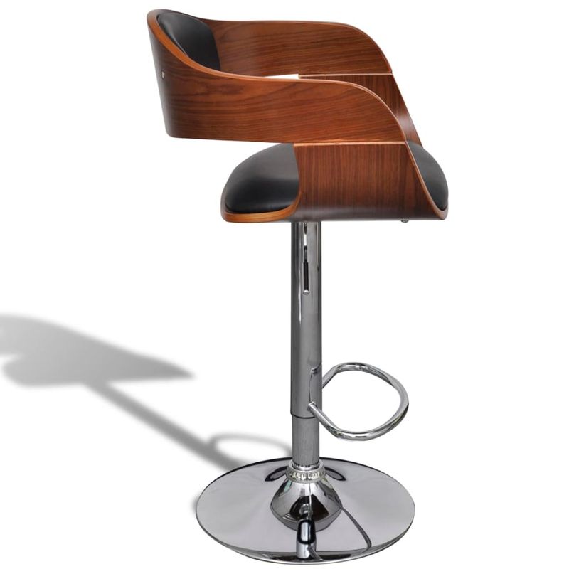 Casa si Gradina - Mobilier - Scaune si fotolii - Scaune - Scaune de bar, 2 buc., lemn curbat si piele ecologica - Infinity.ro