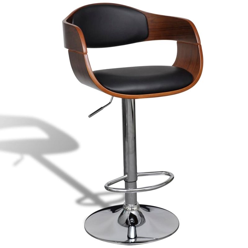 Casa si Gradina - Mobilier - Scaune si fotolii - Scaune - Scaune de bar, 2 buc., lemn curbat si piele ecologica - Infinity.ro