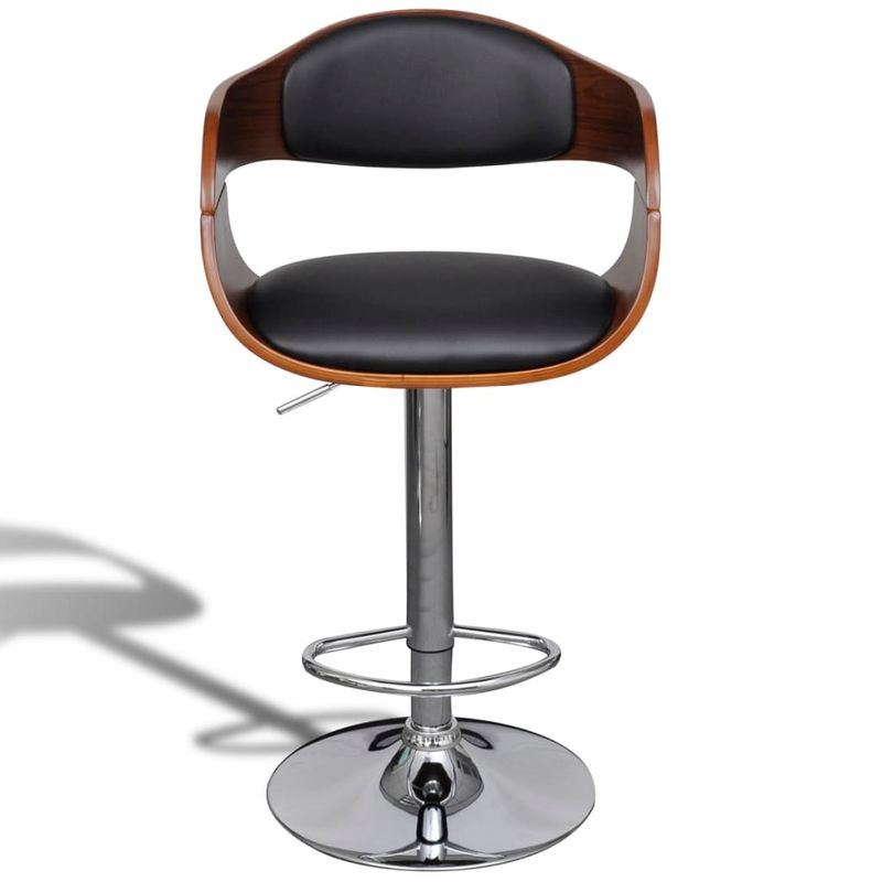 Casa si Gradina - Mobilier - Scaune si fotolii - Scaune - Scaune de bar, 2 buc., lemn curbat si piele ecologica - Infinity.ro