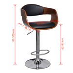Casa si Gradina - Mobilier - Scaune si fotolii - Scaune - Scaune de bar, 2 buc., lemn curbat si piele ecologica - Infinity.ro
