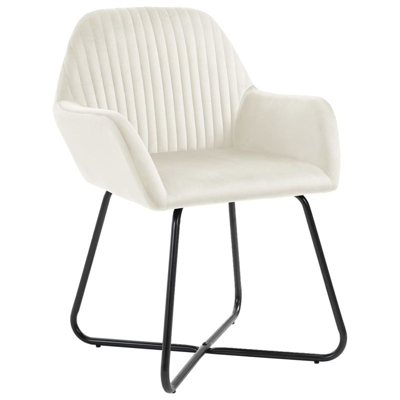 Casa si Gradina - Mobilier - Scaune si fotolii - Scaune - Scaune de bucatarie, 6 buc., crem, catifea - Infinity.ro
